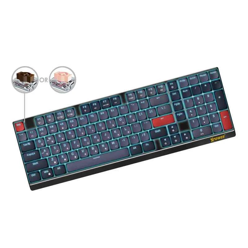 Xpower Charon 98 Keys Tri-Mode Wireless Low-Profile Mechanical Keyboard Xpower Charon 98 Keys Tri-Mode Wireless Low-Profile Mechanical Keyboard